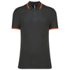 Polo Homem c\Friso as Riscas-Cinza Escuro/Laranja-S-RAG-Tailors-Fardas-e-Uniformes-Vestuario-Pro