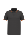 Polo Homem c\Friso as Riscas-Dark Grey / Orange-S-RAG-Tailors-Fardas-e-Uniformes-Vestuario-Pro