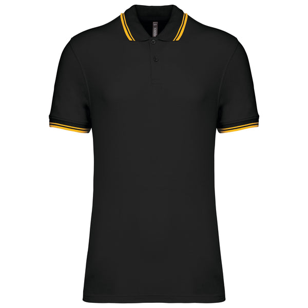 Polo Homem c\Friso as Riscas-Preto/Amarelo-S-RAG-Tailors-Fardas-e-Uniformes-Vestuario-Pro