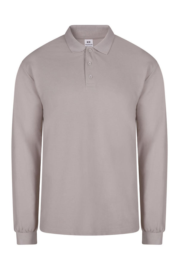 Polo M\Comprida Unisexo Almeria-Cloud Grey-S-RAG-Tailors-Fardas-e-Uniformes-Vestuario-Pro