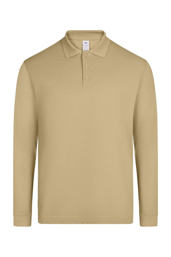 Polo M\Comprida Unisexo Traviola-Bege Areia - 46-S-RAG-Tailors-Fardas-e-Uniformes-Vestuario-Pro