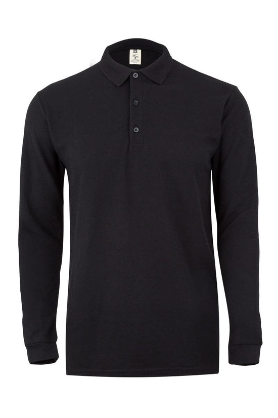 Polo M\Comprida Unisexo Traviola-Preto-S-RAG-Tailors-Fardas-e-Uniformes-Vestuario-Pro