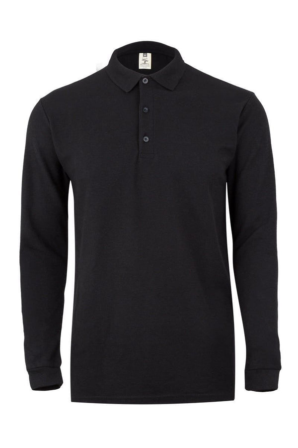 Polo M\Comprida Unisexo Traviola-Preto-S-RAG-Tailors-Fardas-e-Uniformes-Vestuario-Pro