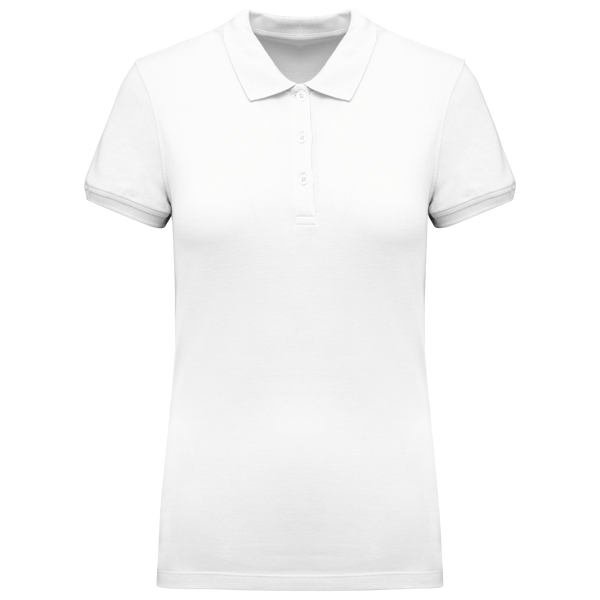 Polo Malha Piqué Manga Curta Senhora-Branco-XS-RAG-Tailors-Fardas-e-Uniformes-Vestuario-Pro