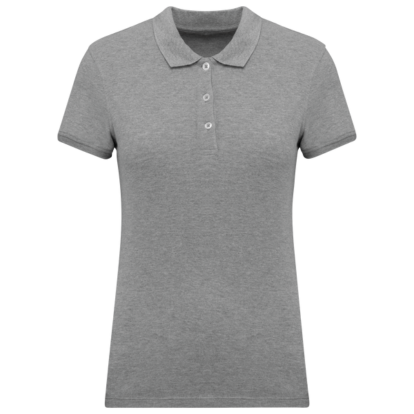 Polo Malha Piqué Manga Curta Senhora-Cinzento Oxford-XS-RAG-Tailors-Fardas-e-Uniformes-Vestuario-Pro