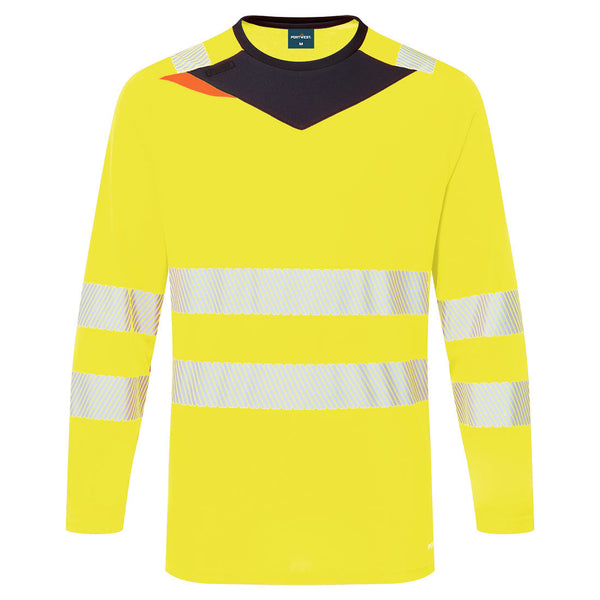 Polo Manga Comprida Alta Visibilidade L/S-Amarelo/Preto-S-RAG-Tailors-Fardas-e-Uniformes-Vestuario-Pro
