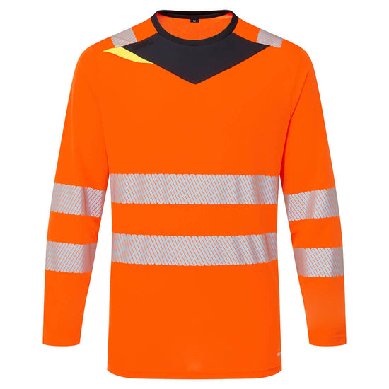 Polo Manga Comprida Alta Visibilidade L/S-Laranja/Preto-S-RAG-Tailors-Fardas-e-Uniformes-Vestuario-Pro