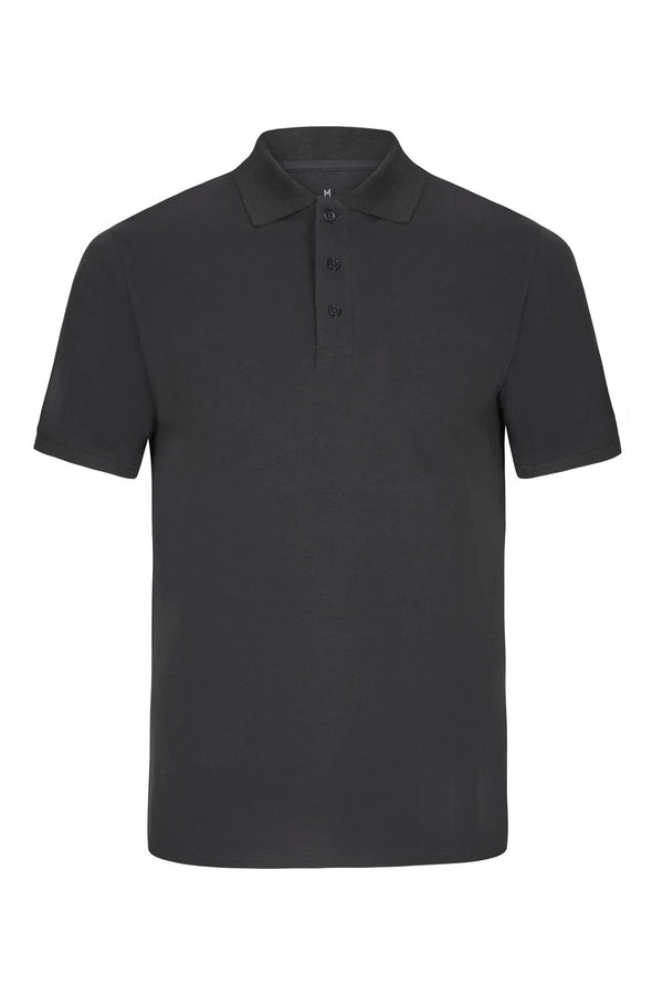 Polo OCS Stretch de Manga Curta Homem-Cinza Antracite - 90-S-RAG-Tailors-Fardas-e-Uniformes-Vestuario-Pro