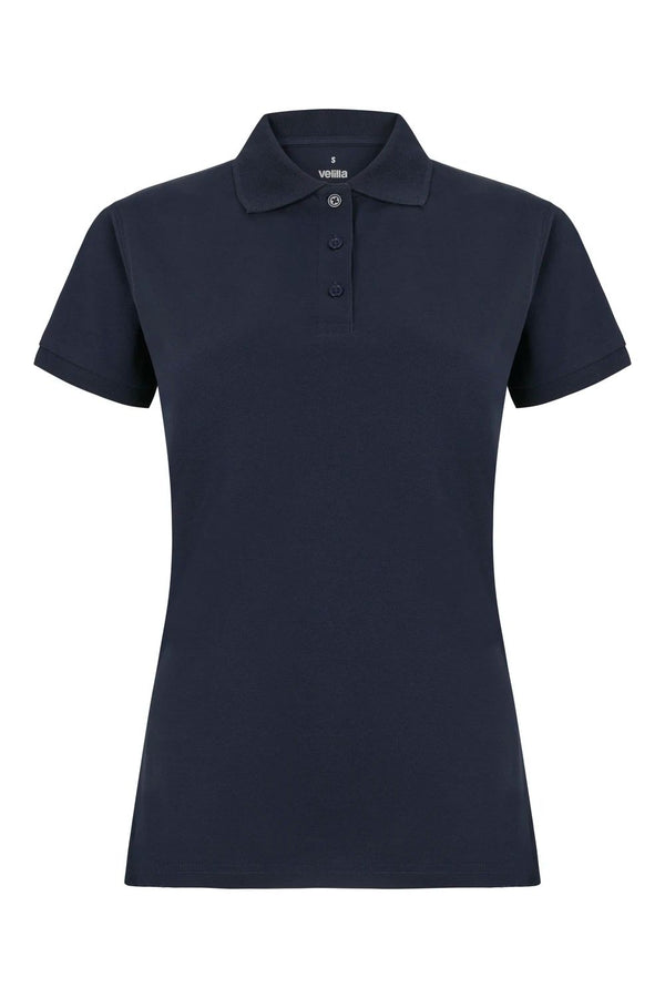 Polo OCS Stretch de Manga Curta Mulher-Azul Navy - 61-XS-RAG-Tailors-Fardas-e-Uniformes-Vestuario-Pro