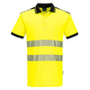 Polo PW3 de Algodão de Alta Visibilidade e Confortável Manga Curta-Amarelo/preto-S-RAG-Tailors-Fardas-e-Uniformes-Vestuario-Pro