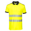 Polo PW3 de Alta Visibilidade Manga Curta-Amarelo/Preto-4XL-RAG-Tailors-Fardas-e-Uniformes-Vestuario-Pro