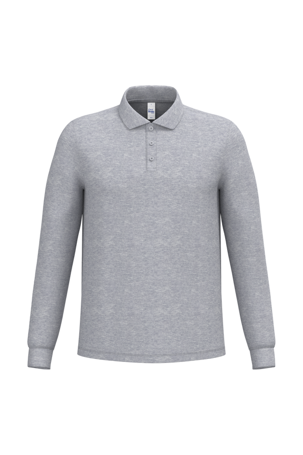 Polo Piqué Manga Comprida Homem-Cinzento Oxford Ideal-XS-RAG-Tailors-Fardas-e-Uniformes-Vestuario-Pro