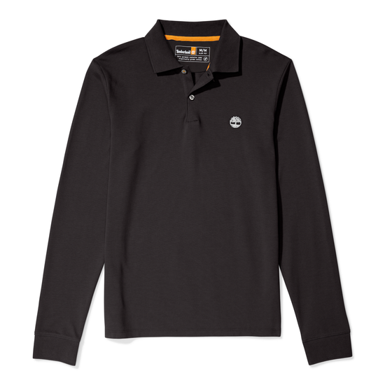 Polo Piqué Manga Comprida Slim Homem-Preto-S-RAG-Tailors-Fardas-e-Uniformes-Vestuario-Pro