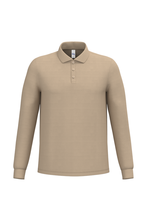 Polo Piqué Manga Comprida de Homem-Areia Ideal-XS-RAG-Tailors-Fardas-e-Uniformes-Vestuario-Pro
