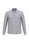 Polo Piqué Manga Comprida de Homem-Cinzento Oxford Ideal-XS-RAG-Tailors-Fardas-e-Uniformes-Vestuario-Pro