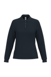 Polo Piqué Manga Comprida de Senhora-Azul Marinho Ideal-XS-RAG-Tailors-Fardas-e-Uniformes-Vestuario-Pro