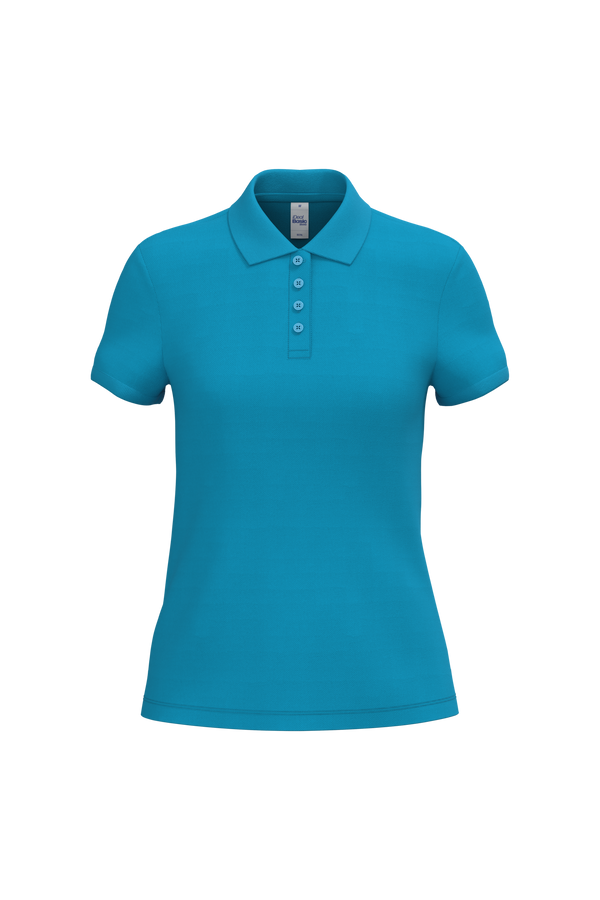 Polo Piqué de Senhora Manga Curta-Azul Atol Ideal-XS-RAG-Tailors-Fardas-e-Uniformes-Vestuario-Pro