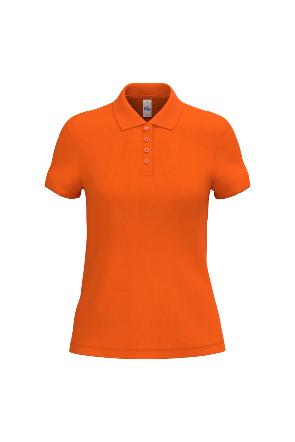 Polo Piqué de Senhora Manga Curta-Laranja Ideal-XS-RAG-Tailors-Fardas-e-Uniformes-Vestuario-Pro