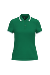 Polo Senhora c\Friso as Riscas-Verde Kelly / Branco-XS-RAG-Tailors-Fardas-e-Uniformes-Vestuario-Pro