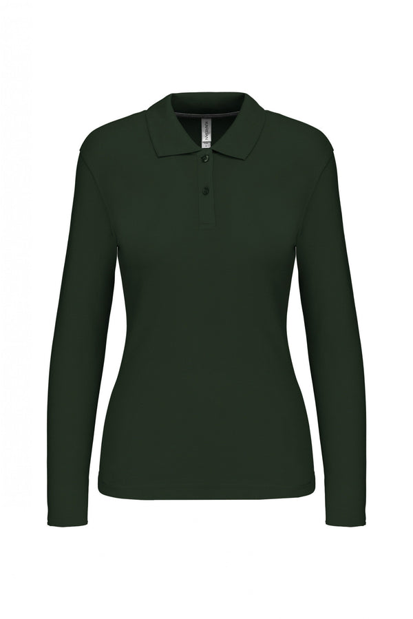 Polo Senhora m\comprida Santa Iria (1 de 2)-Verde Floresta-S-RAG-Tailors-Fardas-e-Uniformes-Vestuario-Pro