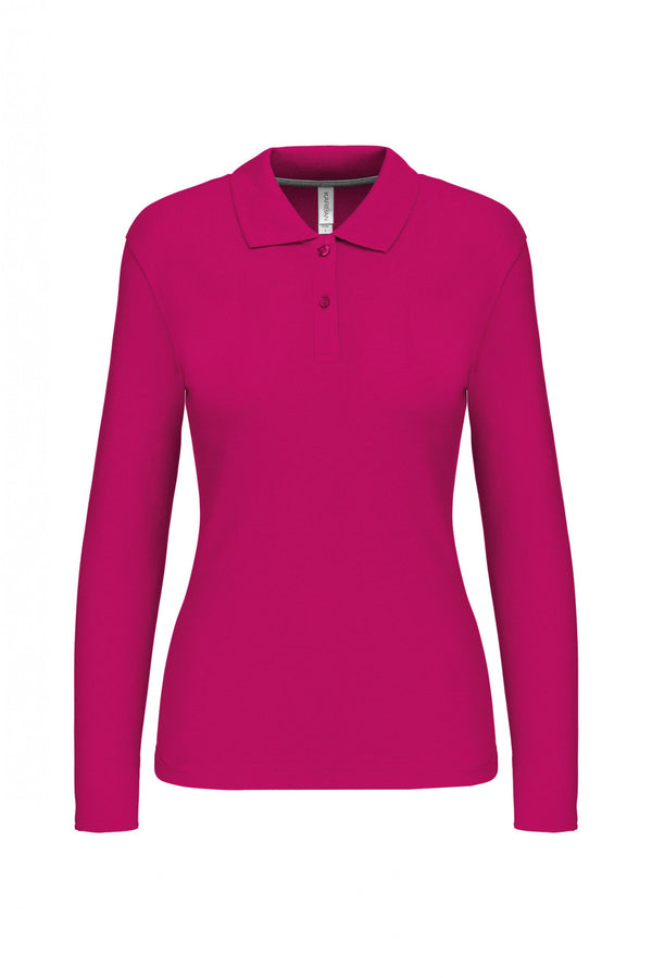 Polo Senhora m\comprida Santa Iria-Fúcsia-S-RAG-Tailors-Fardas-e-Uniformes-Vestuario-Pro
