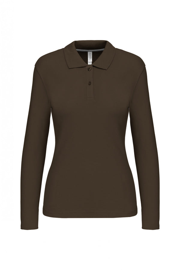 Polo Senhora m\comprida Santa Iria-Khaki Escuro-S-RAG-Tailors-Fardas-e-Uniformes-Vestuario-Pro