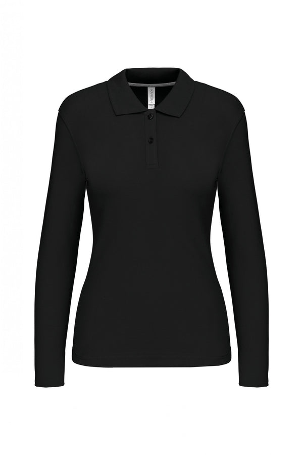 Polo Senhora m\comprida Santa Iria-Preto-S-RAG-Tailors-Fardas-e-Uniformes-Vestuario-Pro