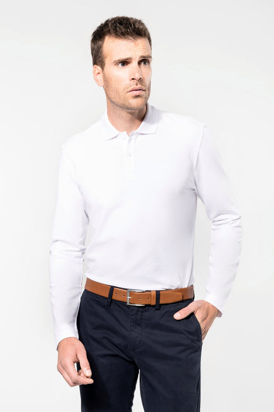 Polo Supima® de manga comprida de homem-RAG-Tailors-Fardas-e-Uniformes-Vestuario-Pro