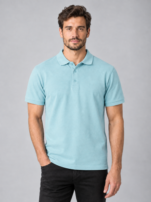 Polo Unisexo Almeria (1 de 2)-Sky Blue-S-RAG-Tailors-Fardas-e-Uniformes-Vestuario-Pro