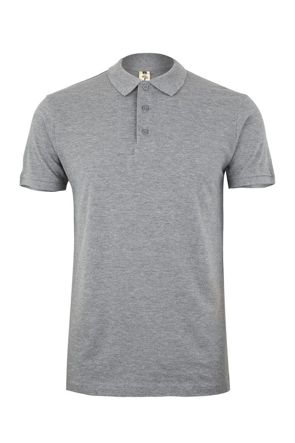 Polo Unisexo Sineste-Heather Grey-S-RAG-Tailors-Fardas-e-Uniformes-Vestuario-Pro