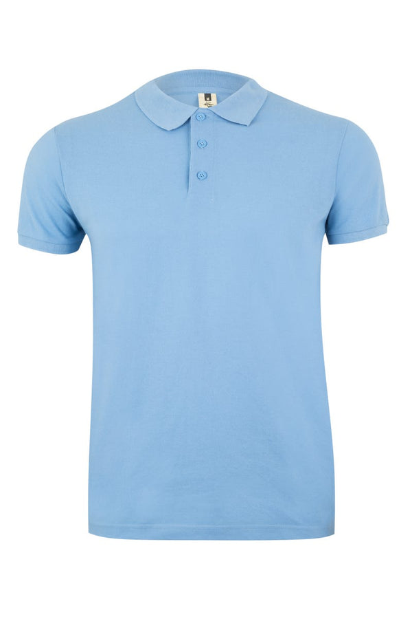 Polo Unisexo Sineste-Sky Blue-S-RAG-Tailors-Fardas-e-Uniformes-Vestuario-Pro