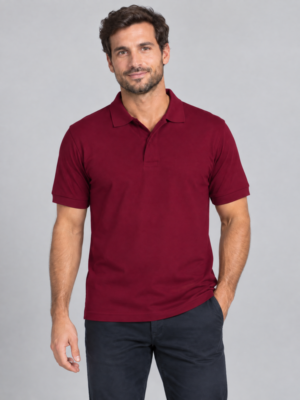Pólo Unissexo Party (1 de 2) - 100% Algodão 220g-Grená Magno-S-RAG-Tailors-Fardas-e-Uniformes-Vestuario-Pro