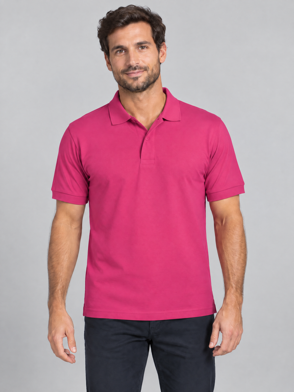 Pólo Unissexo Party (1 de 2) - 100% Algodão 220g-Rosa Magenta-S-RAG-Tailors-Fardas-e-Uniformes-Vestuario-Pro