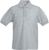 Polo criança 65/35-Heather Grey-3/4-RAG-Tailors-Fardas-e-Uniformes-Vestuario-Pro