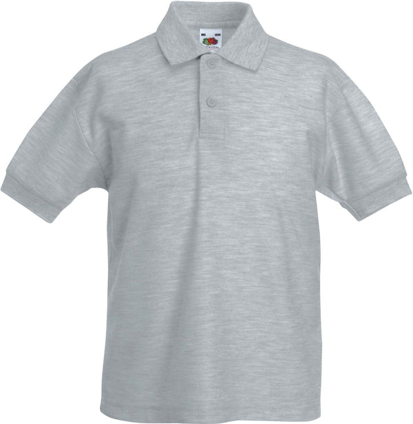 Polo criança 65/35-Heather Grey-3/4-RAG-Tailors-Fardas-e-Uniformes-Vestuario-Pro