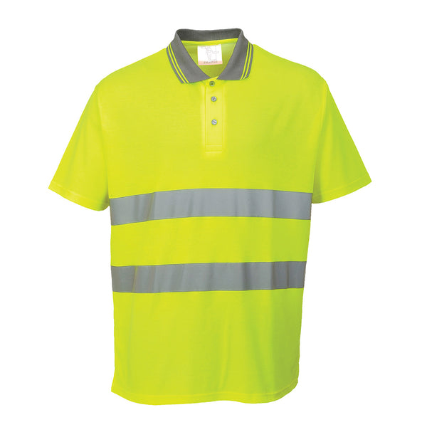 Polo de Algodão Comfort de Alta Visibilidade-Amarelo-XS-RAG-Tailors-Fardas-e-Uniformes-Vestuario-Pro