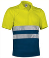 Polo de Alta Visibilidade Adamantina-Amarelo Flor/Azul Marinho-S-RAG-Tailors-Fardas-e-Uniformes-Vestuario-Pro