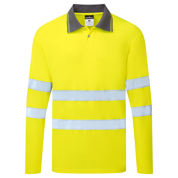 Polo de Alta Visibilidade Essential M/L-Amarelo-XS-RAG-Tailors-Fardas-e-Uniformes-Vestuario-Pro