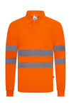 Polo de Alta Visibilidade de Manga Comprida-Laranja Fluorescente - 19-S-RAG-Tailors-Fardas-e-Uniformes-Vestuario-Pro