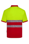 Polo de Alta Visibilidade em Poliéster Reciclado Bicolor de Manga Curta com Faixas Refletoras Segmentadas-RAG-Tailors-Fardas-e-Uniformes-Vestuario-Pro
