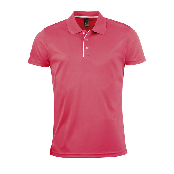 Polo de Desporto Masculino PERFORMER-Coral fluorescente - 153-M-RAG-Tailors-Fardas-e-Uniformes-Vestuario-Pro