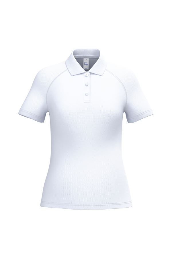 Polo de Desporto de Senhora-Branco Ideal-XS-RAG-Tailors-Fardas-e-Uniformes-Vestuario-Pro