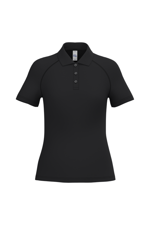 Polo de Desporto de Senhora-Preto Ideal-XS-RAG-Tailors-Fardas-e-Uniformes-Vestuario-Pro