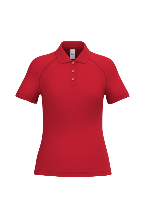 Polo de Desporto de Senhora-Vermelho Ideal-XS-RAG-Tailors-Fardas-e-Uniformes-Vestuario-Pro