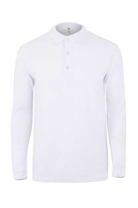 Polo de Manga Comprida Clifton 210-White - 100-S-RAG-Tailors-Fardas-e-Uniformes-Vestuario-Pro