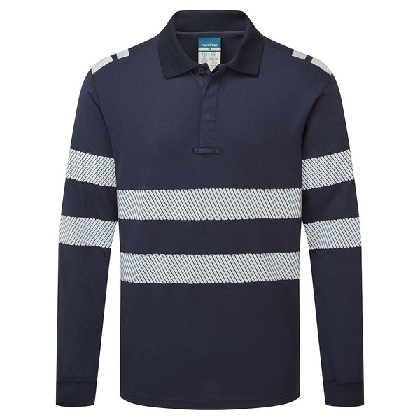 Polo de Manga Comprida Ignífugo e Anti-estático-Marinho-S-RAG-Tailors-Fardas-e-Uniformes-Vestuario-Pro