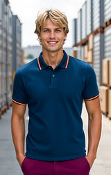 Polo de Manga Curta Bicolor Combi