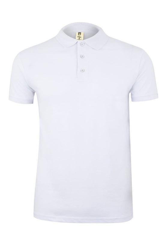 Polo de Manga Curta Gibson 210 Unissexo-White - 100-S-RAG-Tailors-Fardas-e-Uniformes-Vestuario-Pro