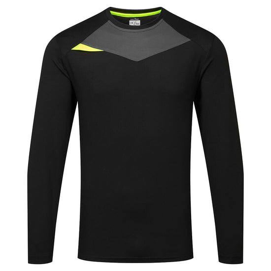Pólo de Manga cumprida DX4 S/S-Preto-S-RAG-Tailors-Fardas-e-Uniformes-Vestuario-Pro