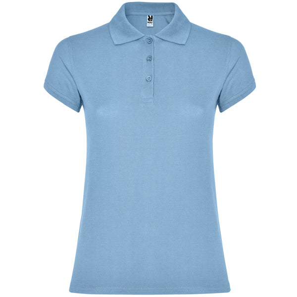 Polo de Senhora Ajustado Star Woman-Celeste - 10-S-RAG-Tailors-Fardas-e-Uniformes-Vestuario-Pro